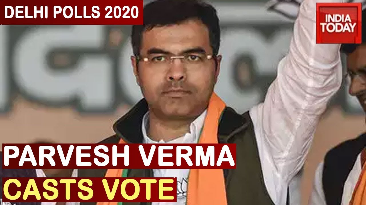Delhi Polls 2020: BJP MP Parvesh Verma Casts Vote At Polling Station In Matiala