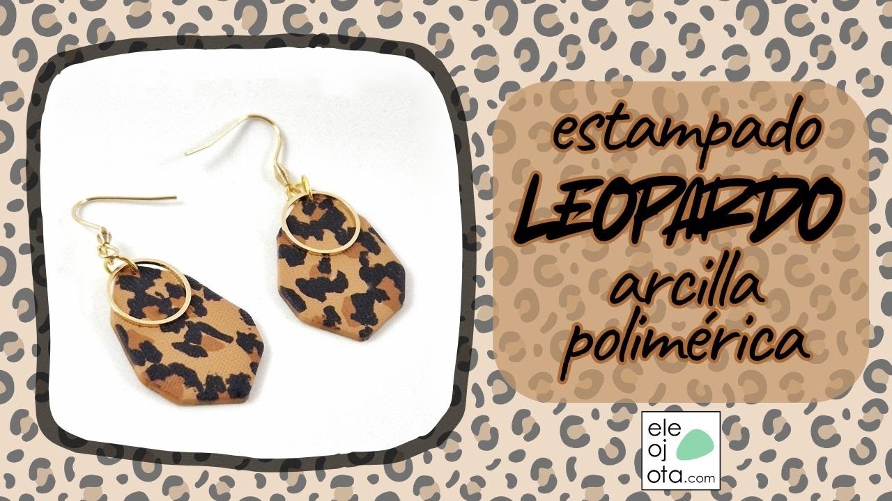 Estampado de leopardo en arcilla polimérica
