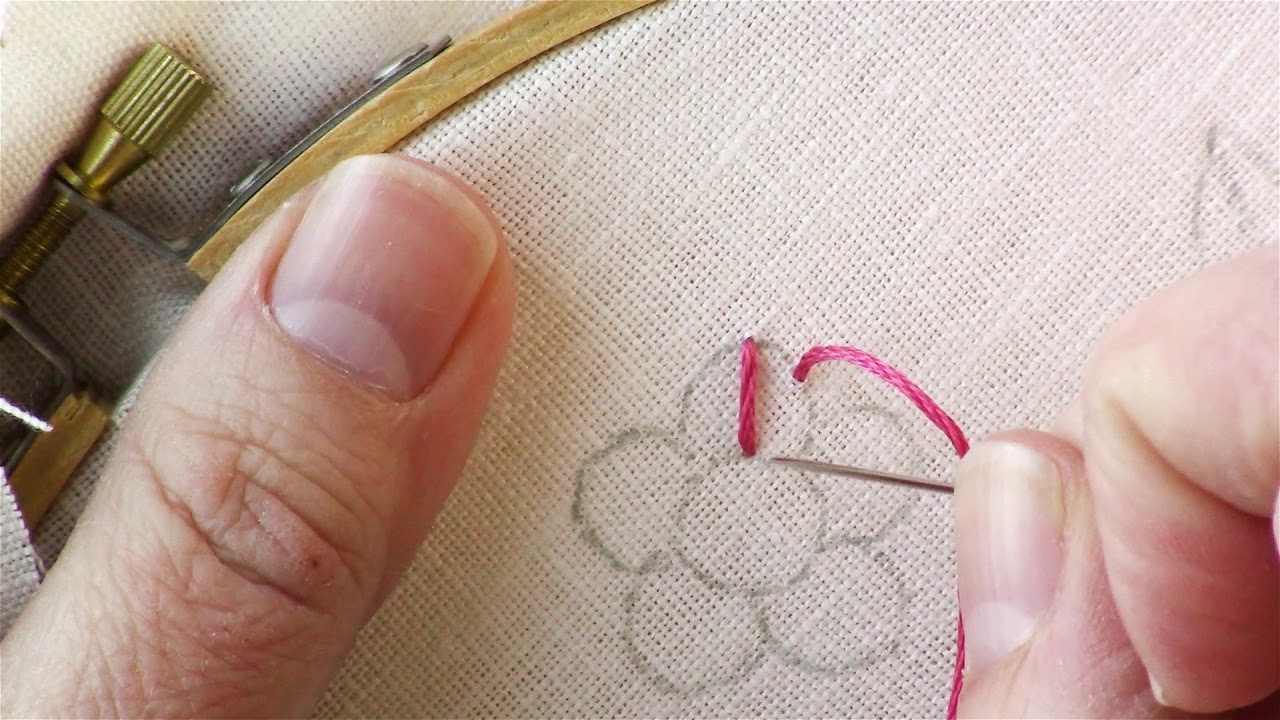 Unicorn Embroidery Pattern, Video 6 - Satin Stitch Flower Petals