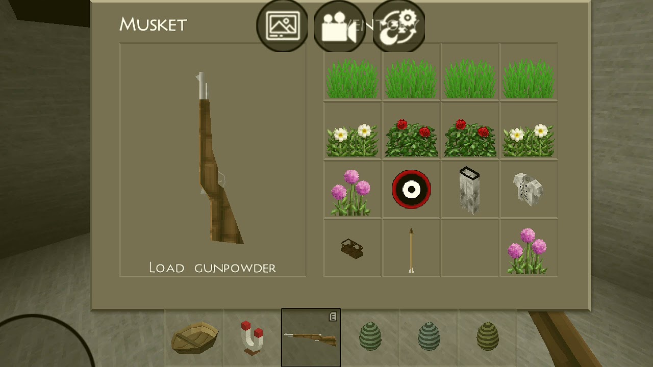 How to reload gun in mini block craft