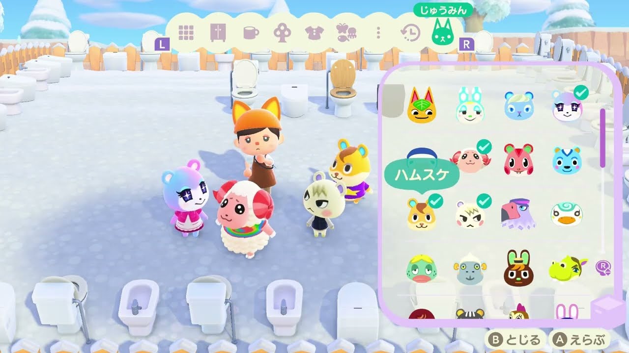 【裏側】50個トイレを設置したら住民はどこで用を足すのかww【あつ森】