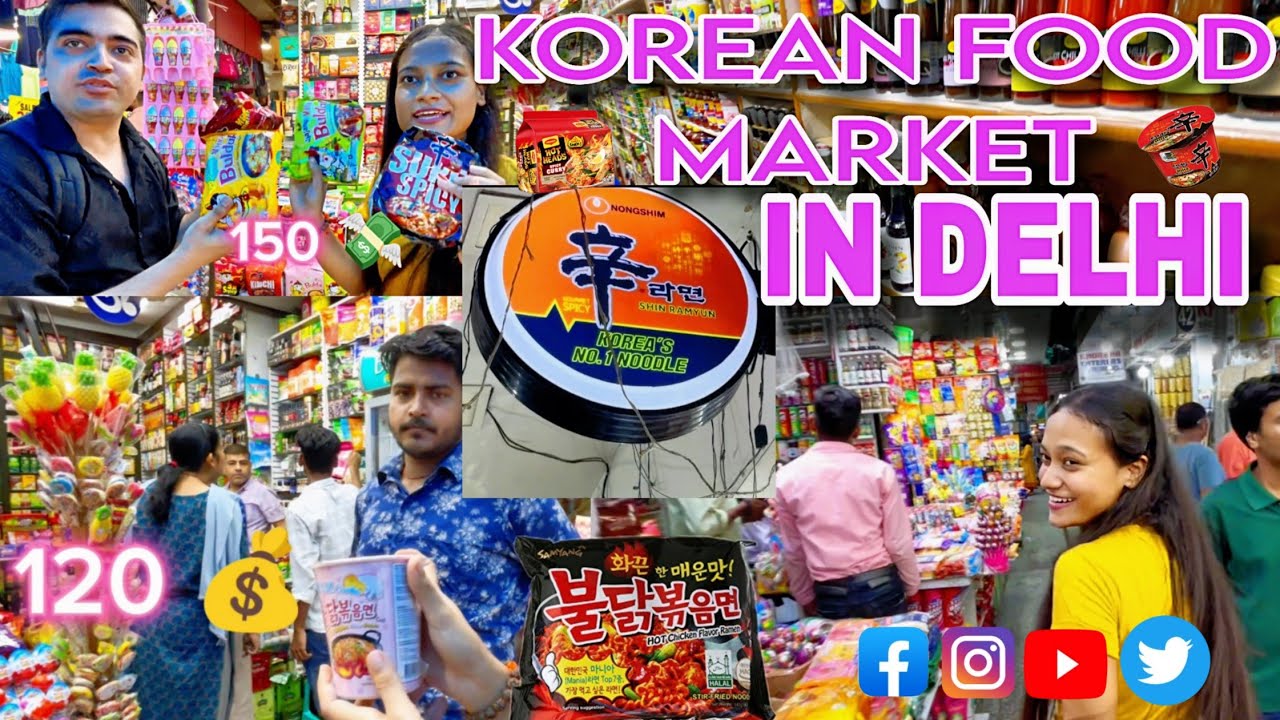 Korean food market in Delhi 🫰💜 | Places To Buy Korean Food In Delhi 🍜 | best Korean market