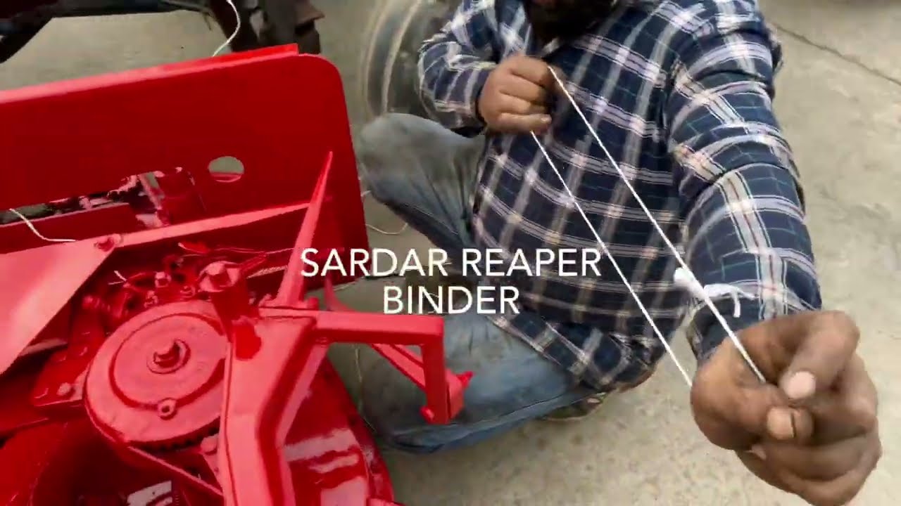 How to thread a reaper binder machine, SARDAR REAPER BINDER MACHINE-best in india reaper binder