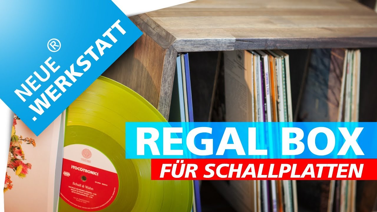 Vinyl Regal bauen + Holz beizen / Regal-Box für Schallplatten selber machen