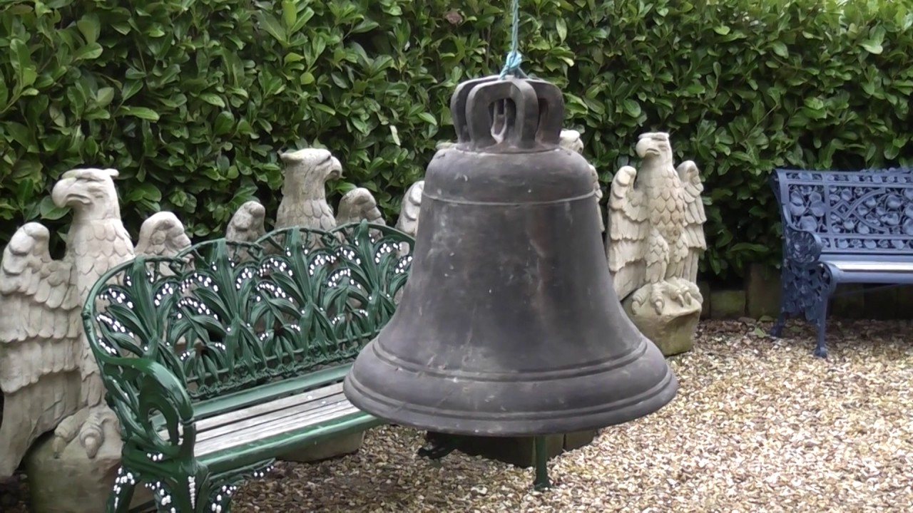 Antique Old Reclaimed Church Bronze Bell with Clapper Great Sound - UKAA
