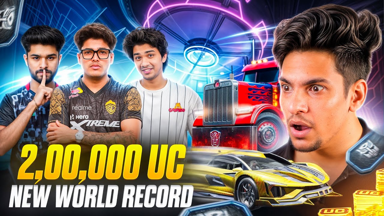 2,00,000 World Record Transformers Speed drift Crate Opening in BGMI Ft. @JONATHANGAMINGYT