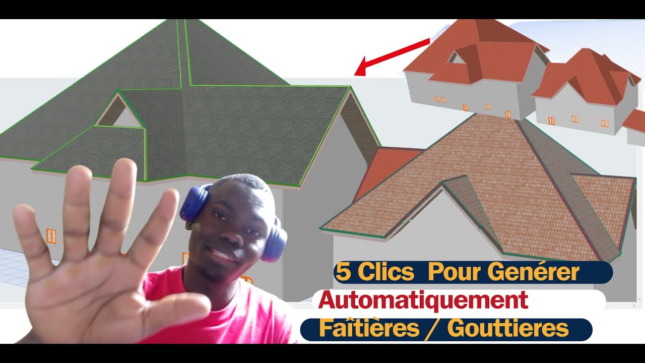 GOUTTIÈRE et FAÎTIERES dans ARCHICAD AUTOMATIQUEMENT.