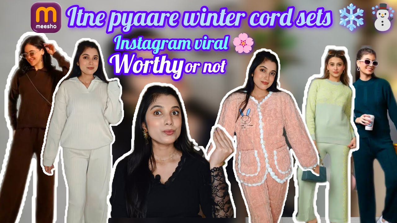 Meesho viral winter cord sets under budget 🌸