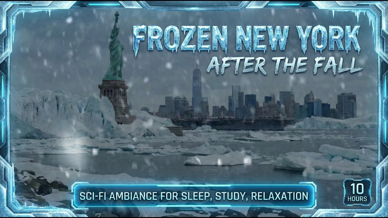 Frozen New York After the Fall | Sci-Fi Ambiance for Sleep, Study, Relaxation