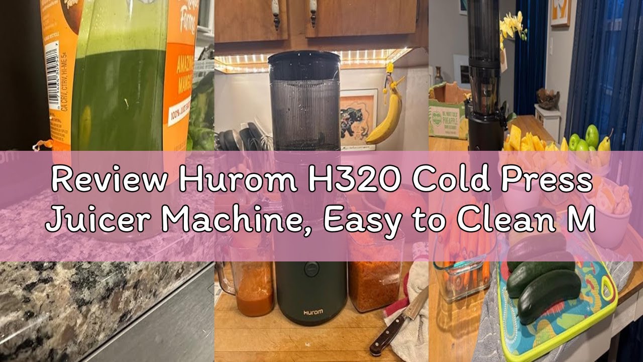 Review Hurom H320 Cold Press Juicer Machine, Easy to Clean Masticating Slow Juicer, Coarse Strainers