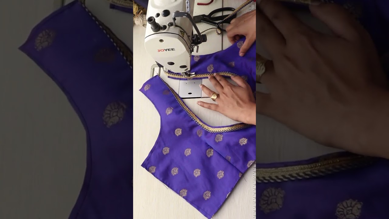 Simple and easy blouse back neck design design cutting and stitching #blousedesign