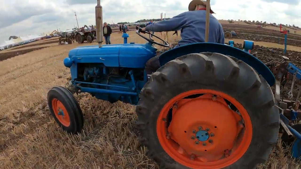 1961 Fordson Dexta 2.4 Litre 3-Cyl Diesel Tractor (32 HP) with Ransomes Plough