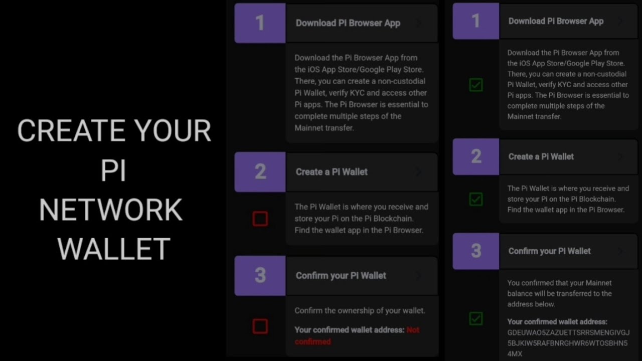 How to confirm Pi Wallet