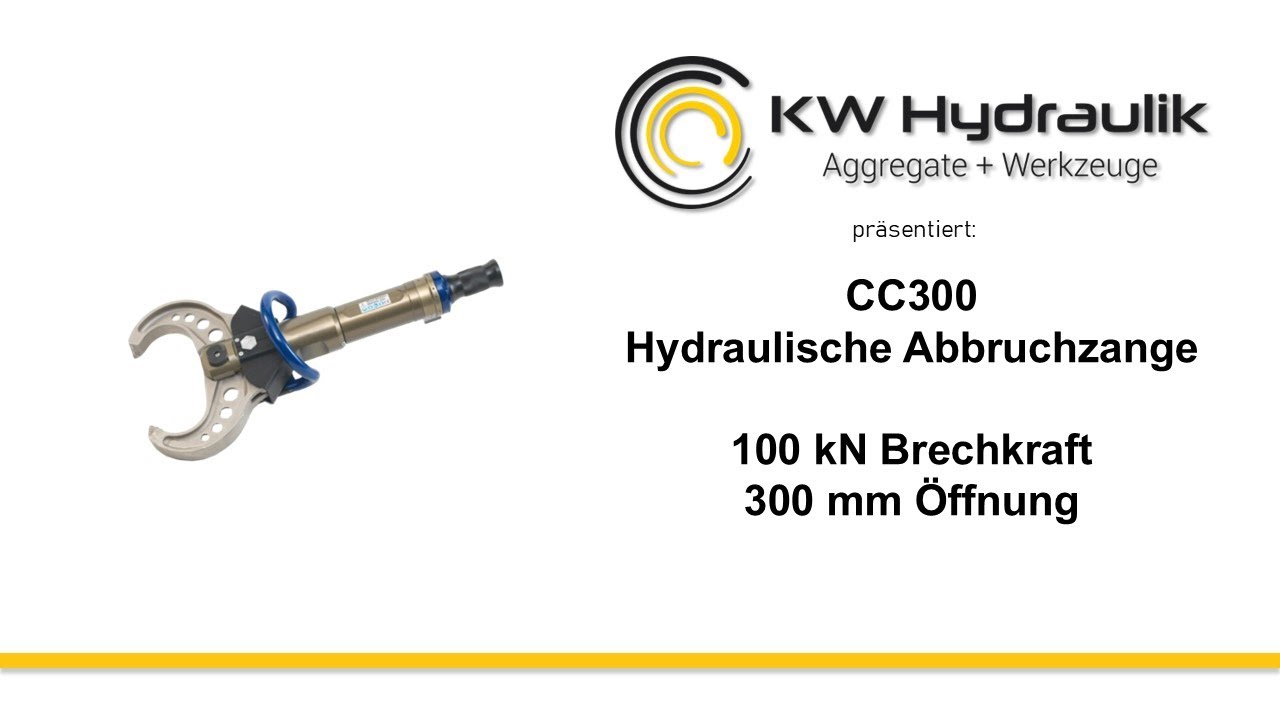 KW Hydraulik CC300DM hydraulische Abbruchzange 300mm