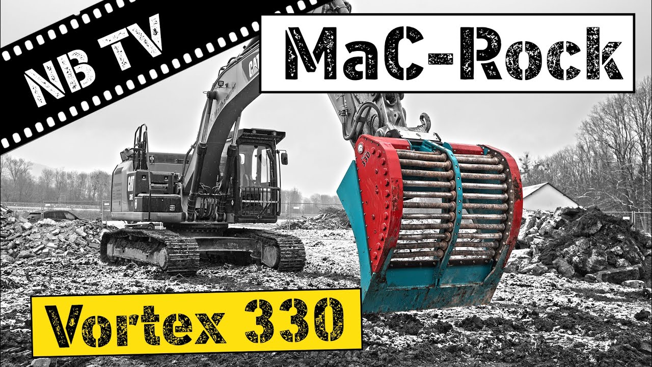 MaC-Rock Vortex 330 | Sieblöffel im Abbruch | CAT Bagger