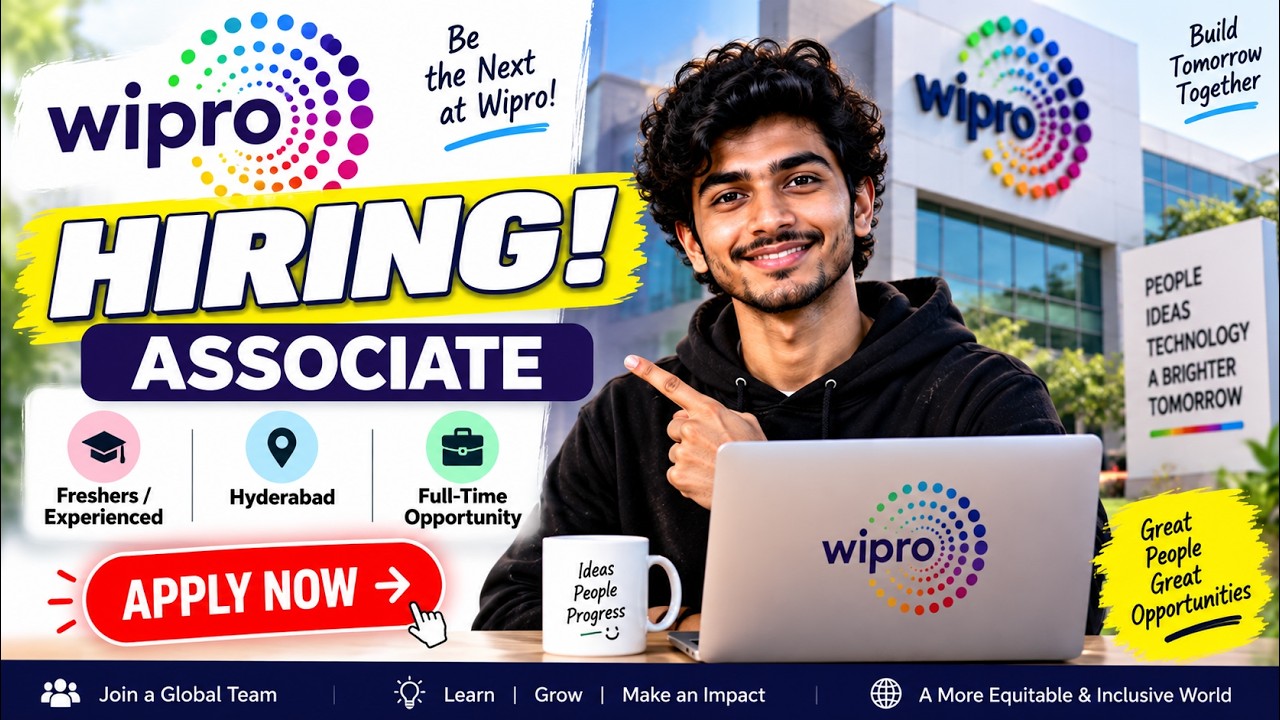 Wipro Hiring 2026 | Associate Role | Freshers & Experienced | Hyderabad | Apply Now