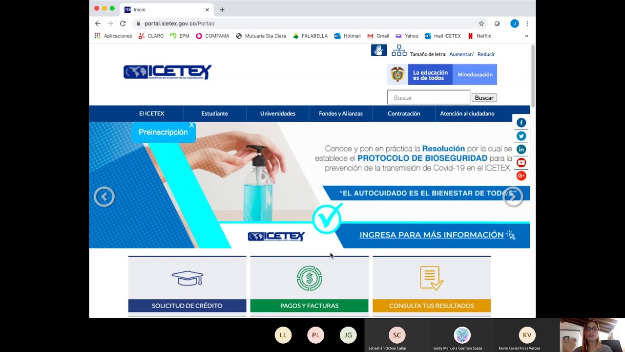 Opciones de financiación de Icetex