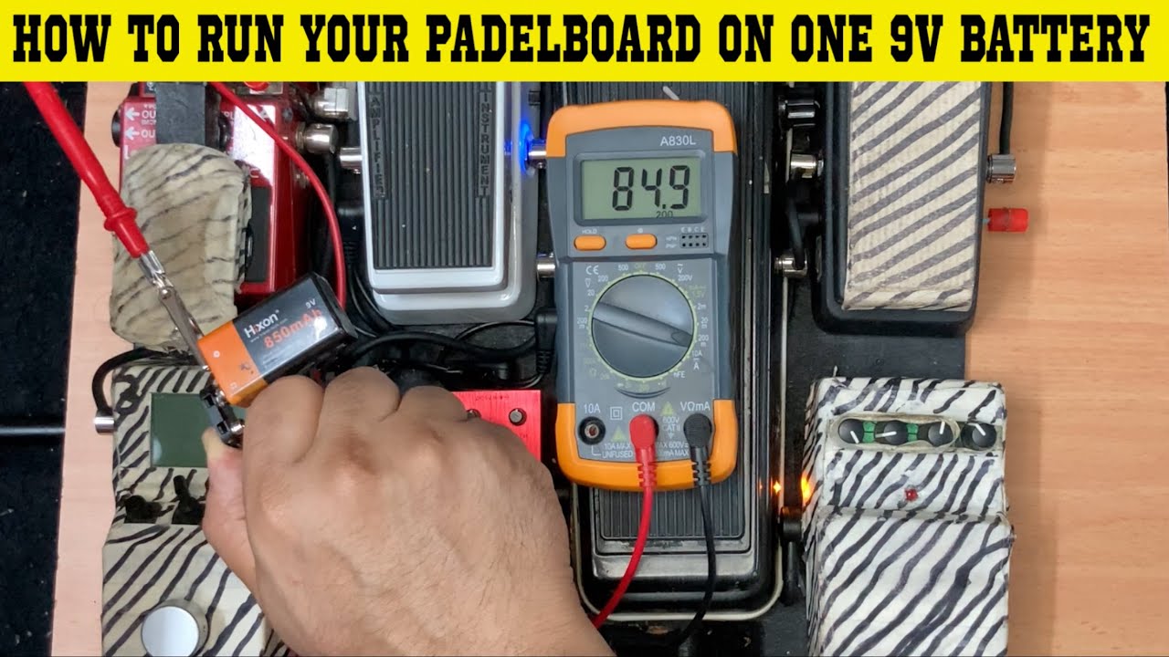 How to run your padel board on one 9v battery