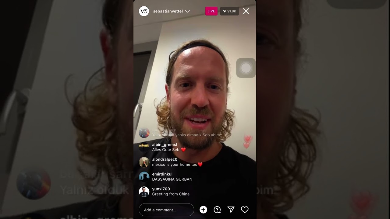 Sebastian Vettel Instagram Livestream after Abu Dhabi 2022 #f1 #AbuDhabiGP #vettel