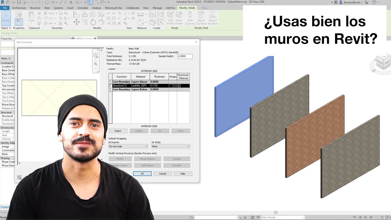 ¿Usas bien los muros en Revit? Mis recomendaciones!