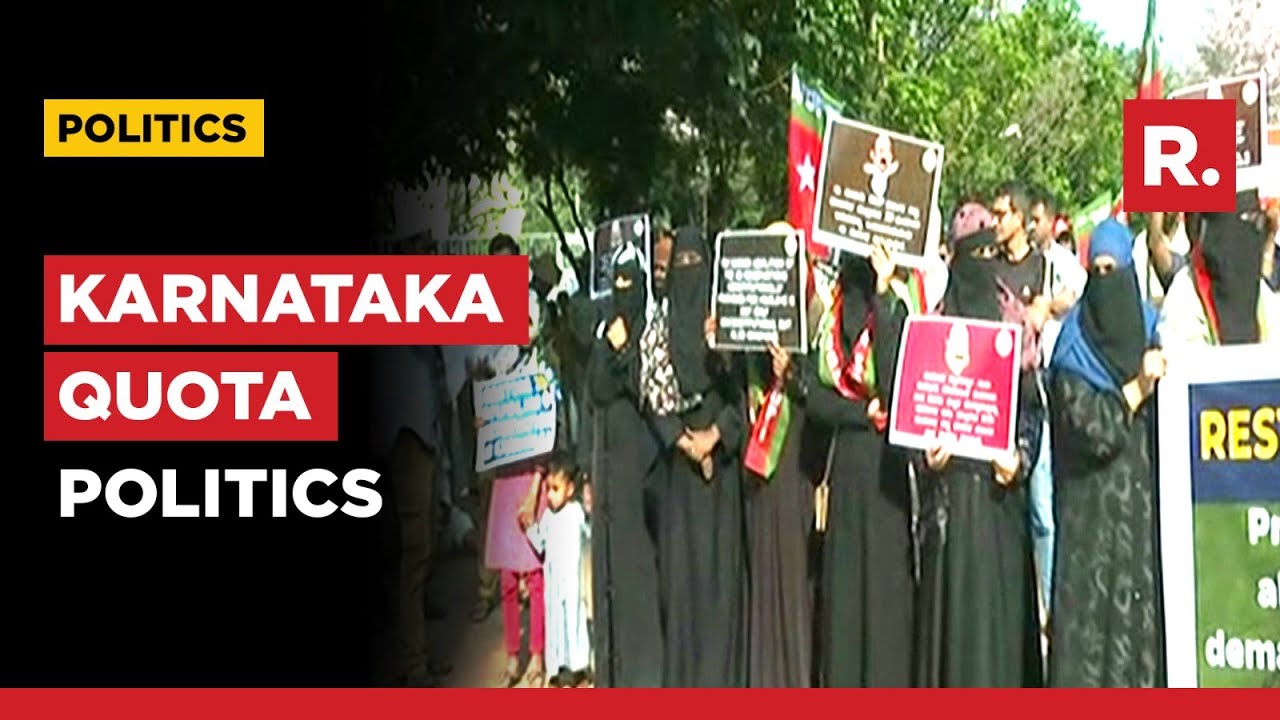Protest Against Bommai Govt In Karnataka's Koppal Over Scrapping Off 4% Muslim Quota