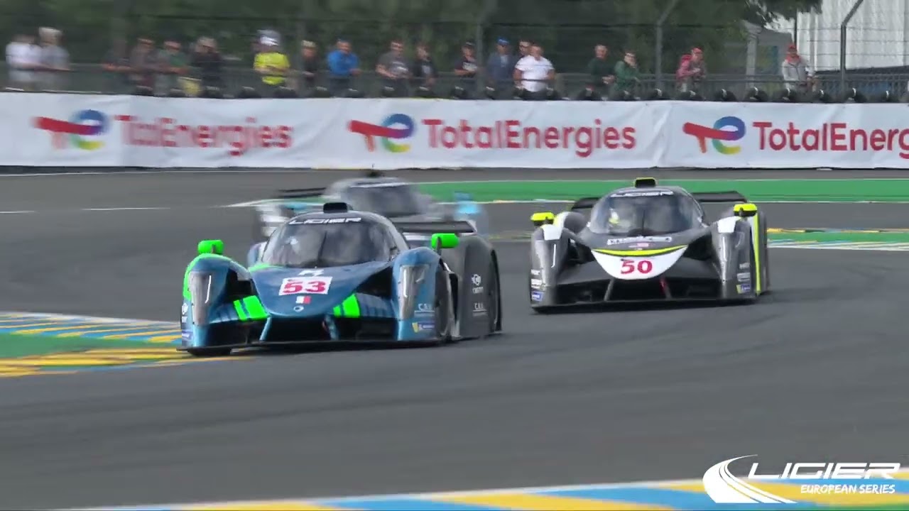 Natan Bihel and Kevin Madsen battling during the 2022 #LeMansHeat Race 2
