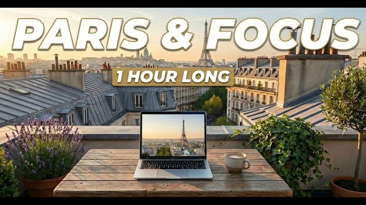 1 Hour Paris Ambience | Focus Music for Studying, Reading & Productivity
