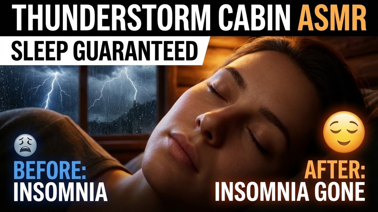 Thunderstorm Cabin ASMR | Insomnia Gone