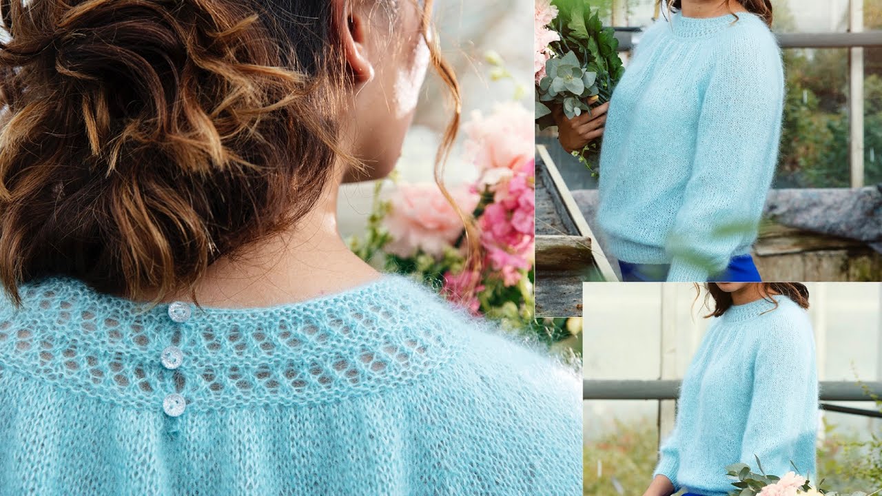 Phần 2-Đan áo top down, đan áo len nữ, knitting a sweater