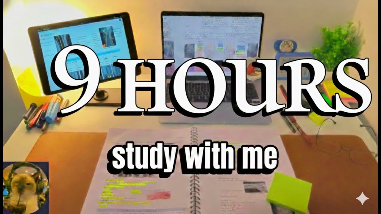 🔴 LIVE - 9 Hr Study With Me 📚⏳ 60-10 (1/180)