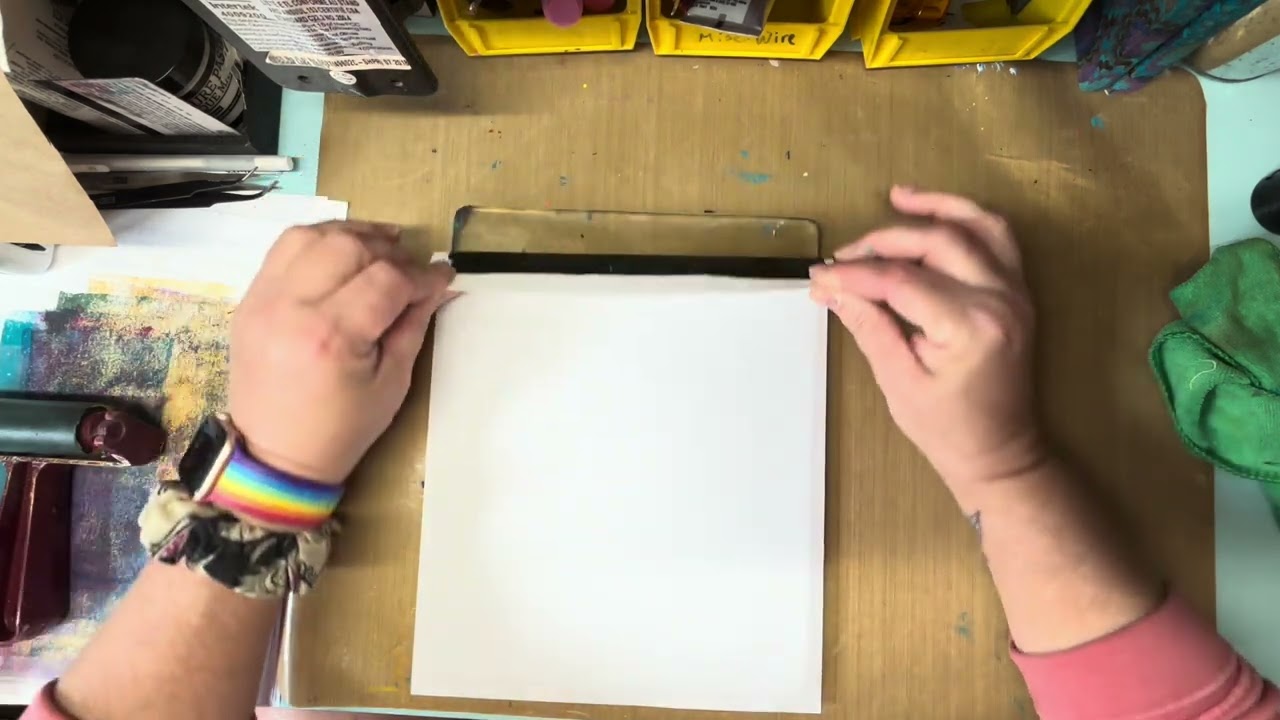 Dollar Tree Placemat + Gel Plate = Unexpected Magic!