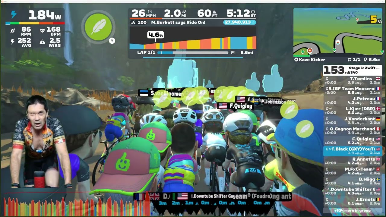 Zwift - Race: Stage 1: Zwift Games: Kaze Kicker on Kaze Kicker in Makuri Islands (330-450)