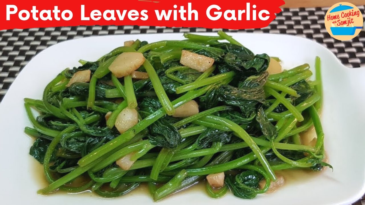 Stir Fry Sweet Potato Leaves with Garlic