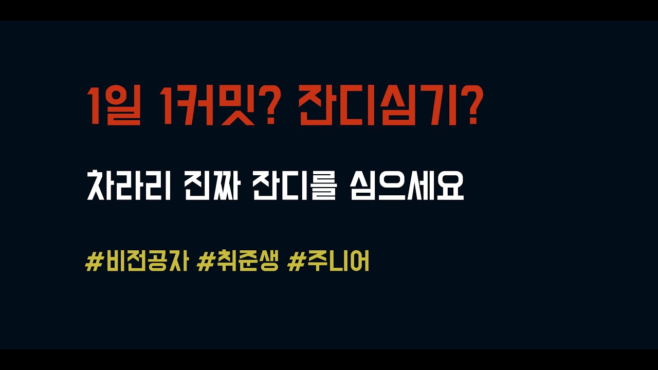 취준생, 신입 개발자 분들. 잔디는 중요하지 않습니다