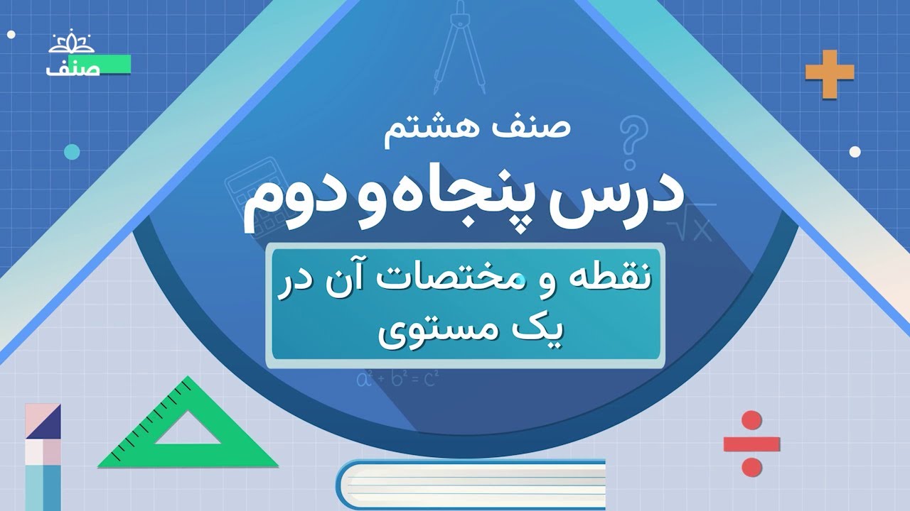 صنف - ریاضی صنف هشتم - درس ۵۲: نقطه در مستوی و مختصات یک نقطه در مستوی