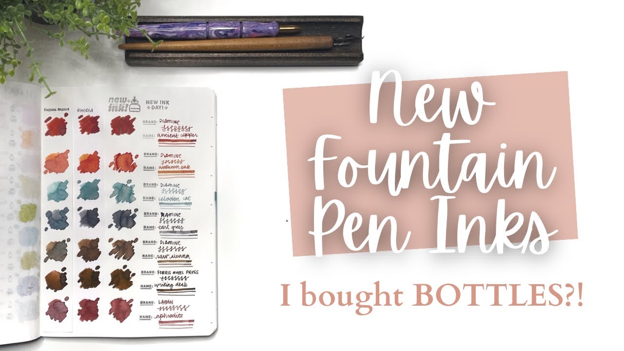 FOUNTAIN PEN INK HAUL // I bought BOTTLES // Diamine, Ferris Wheel Press, Laban #fountainpenink