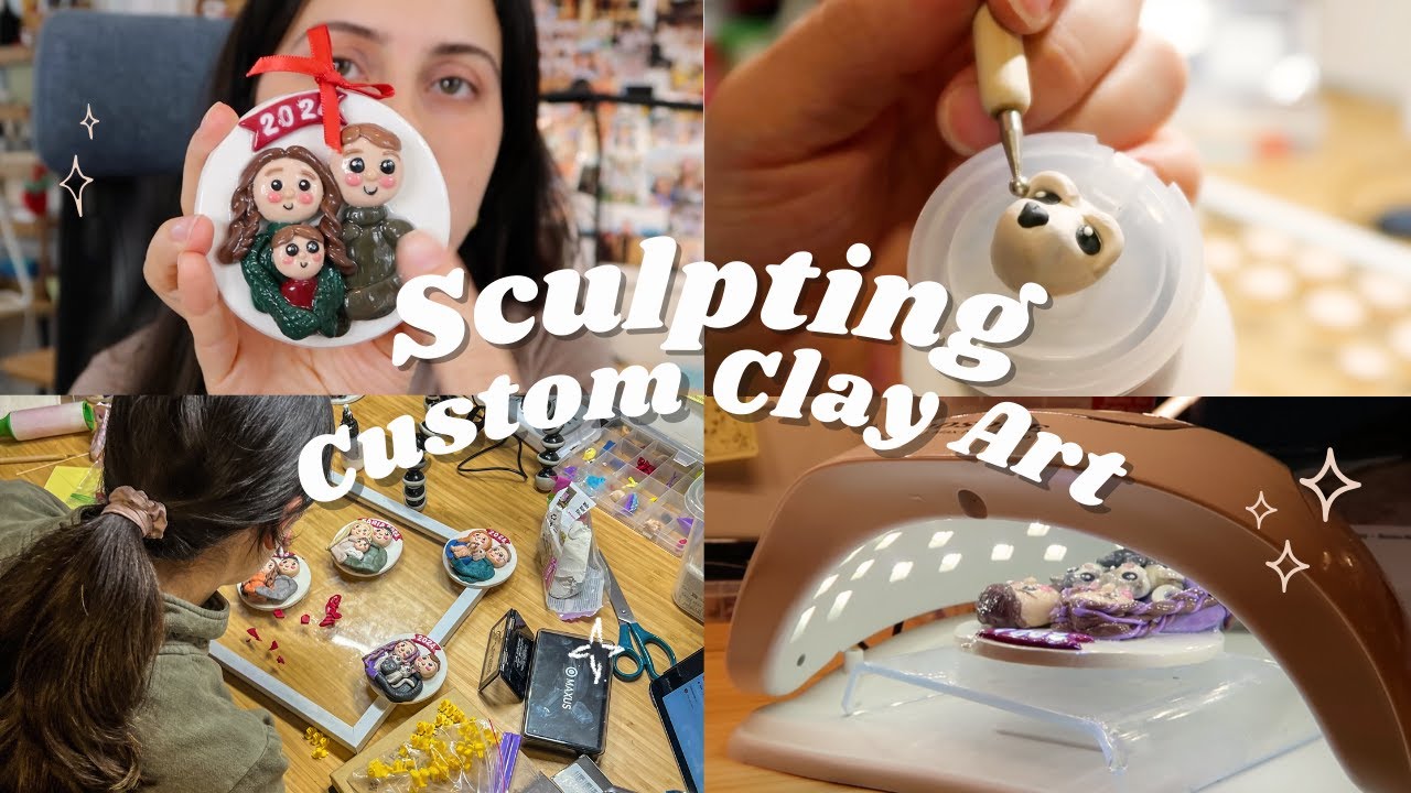 Handmade Polymer Clay Family Ornaments: My Process | Zesty's Clay
