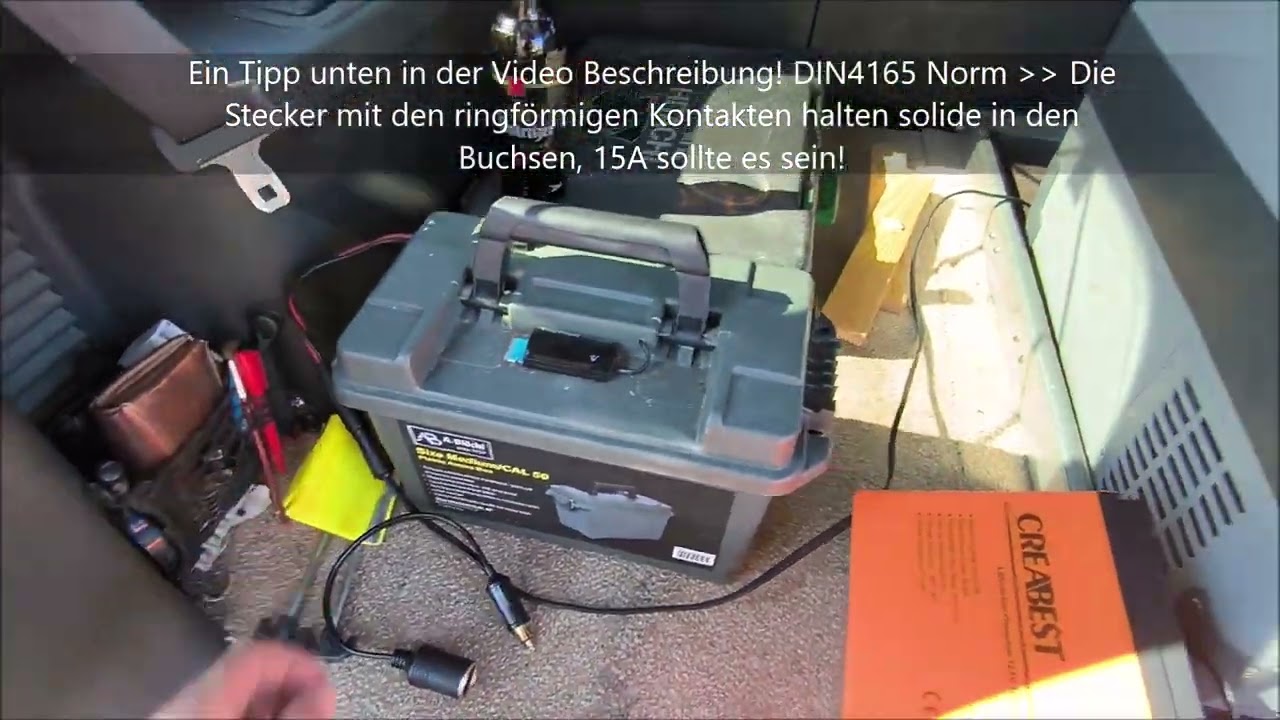 100h Ausdauer-Test ? 48W Kompressor K&uuml;hlbox vs. 50Ah LiFePo4 Akku ECO-WORTHY