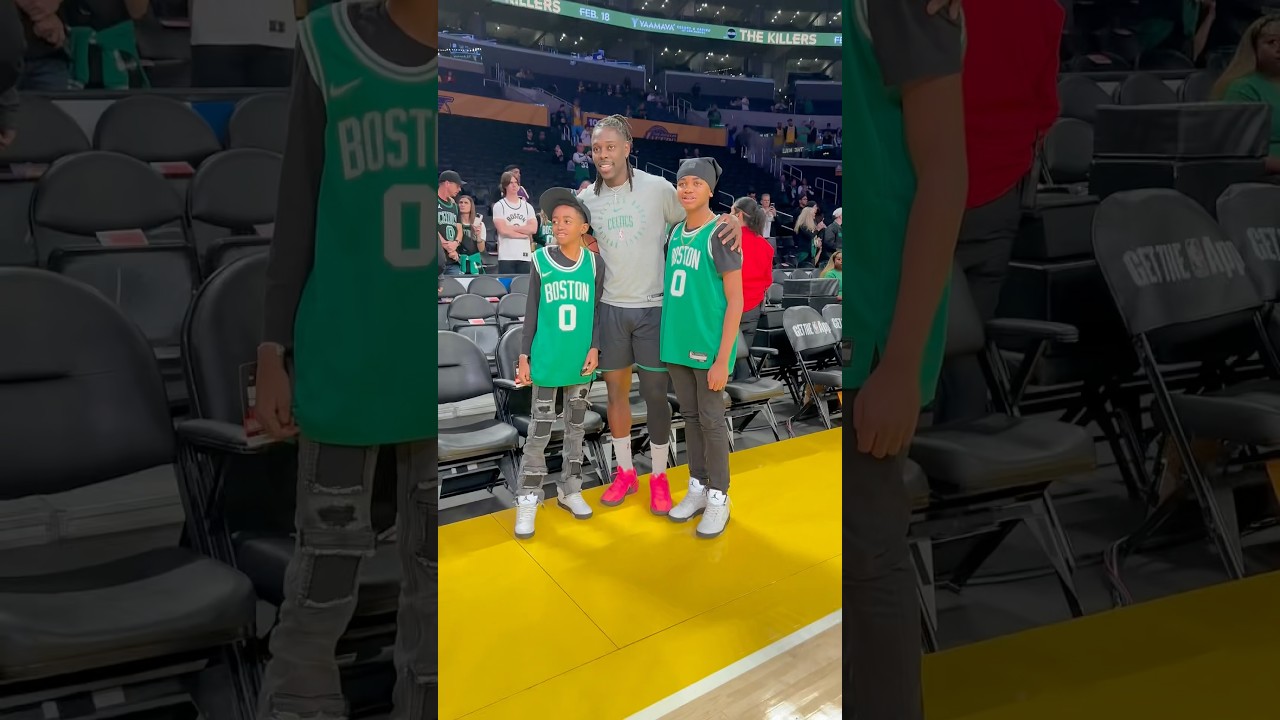 The Celtics, led by LA-native Jrue Holiday, visited with families severely impacted by the LA fires