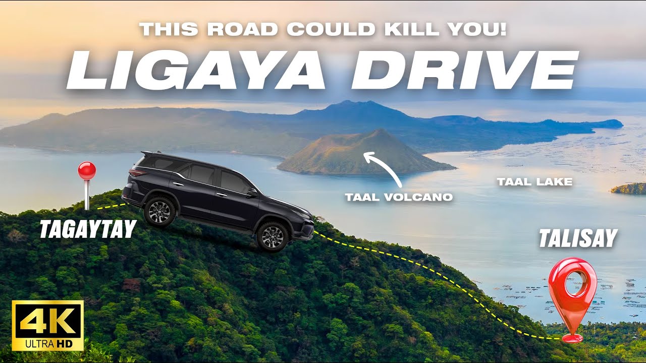 Downhill Drive on Ligaya Drive (Sungay Road) | Tagaytay to Talisay, Batangas [4K] #zabventure