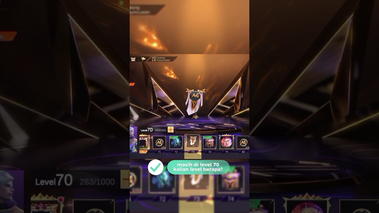 m6 pass level 70 #mobilelegends #mlbb #claude #shorts