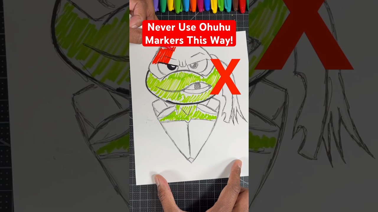 Never Color With Ohuhu Markers This Way!  😡 Drawing #art #shorts