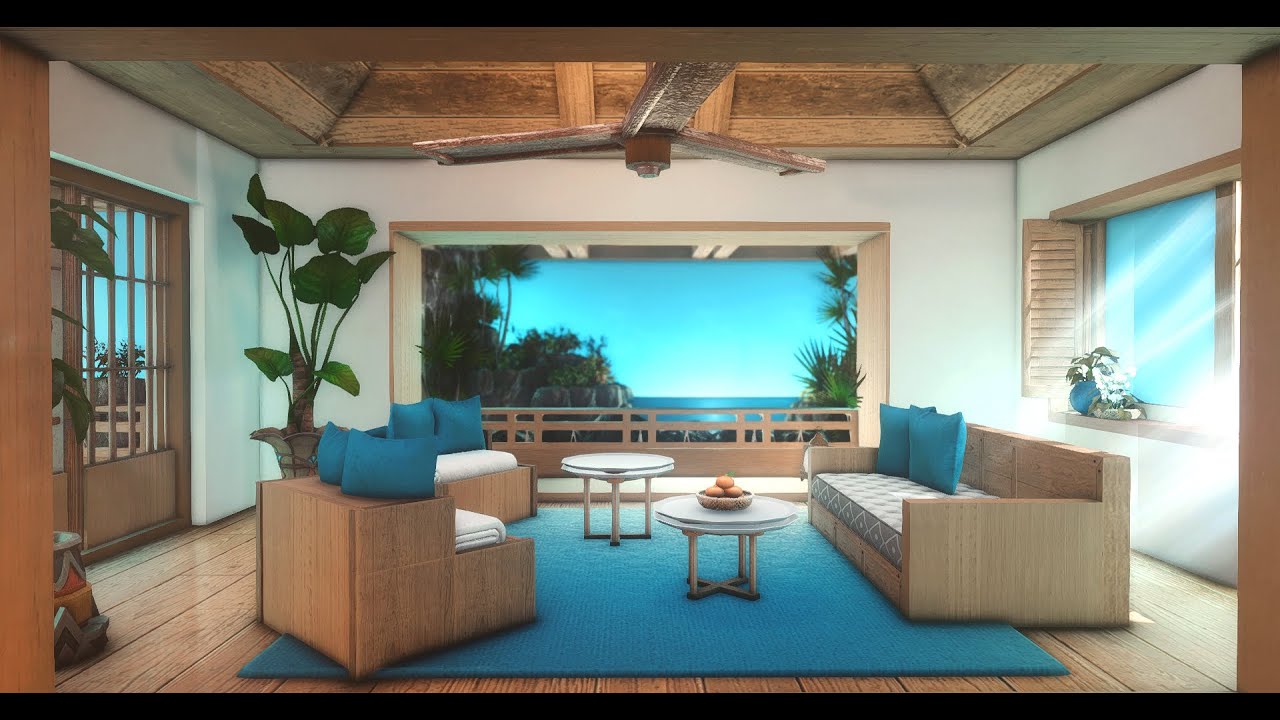 FFXIV Housing Walkthrough - Island Villa (Large/Mist)