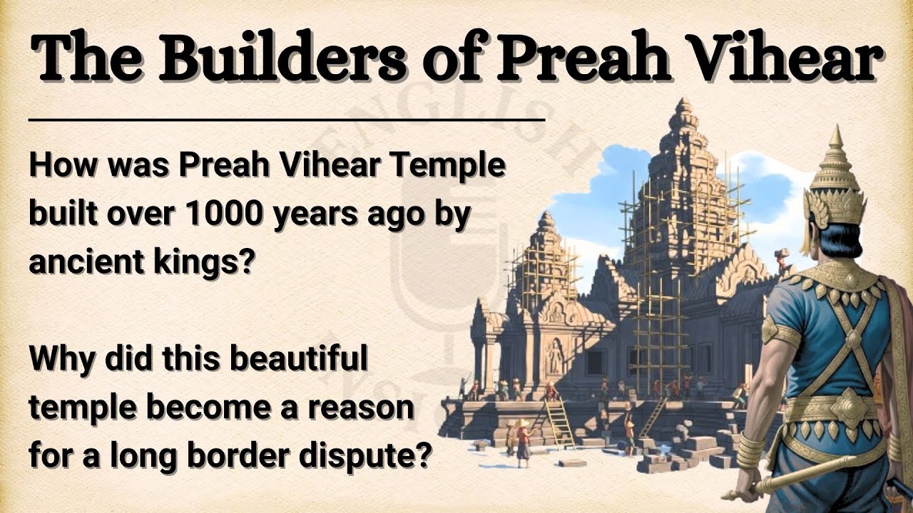 🇹🇭🇰🇭 Preah Vihear Temple : Master Builders || Learn English Through Story Level 2 | Graded Reader 🎧 