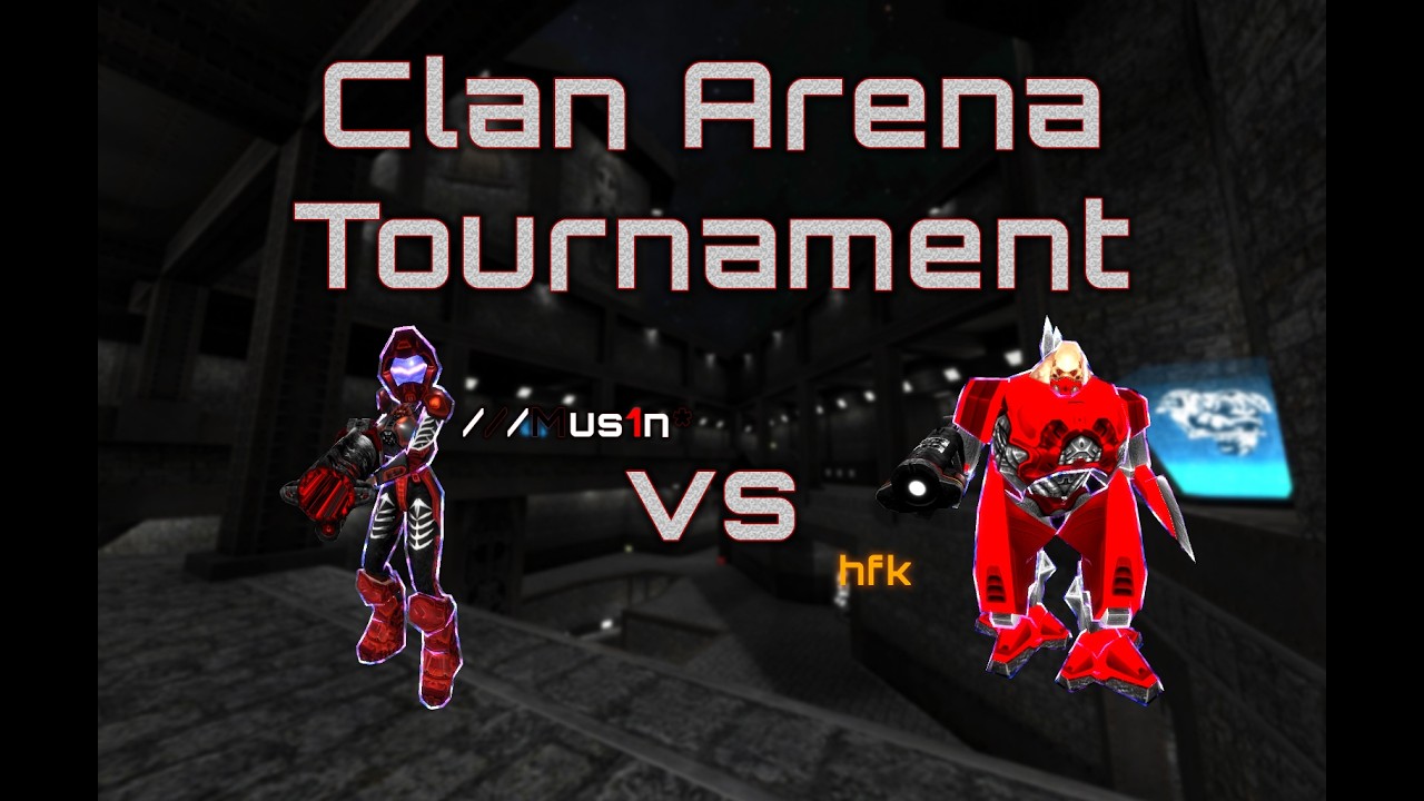 Quake 3 Clan Arena Tournament | Mus1n vs HFK | Gameplay with FPS Switch