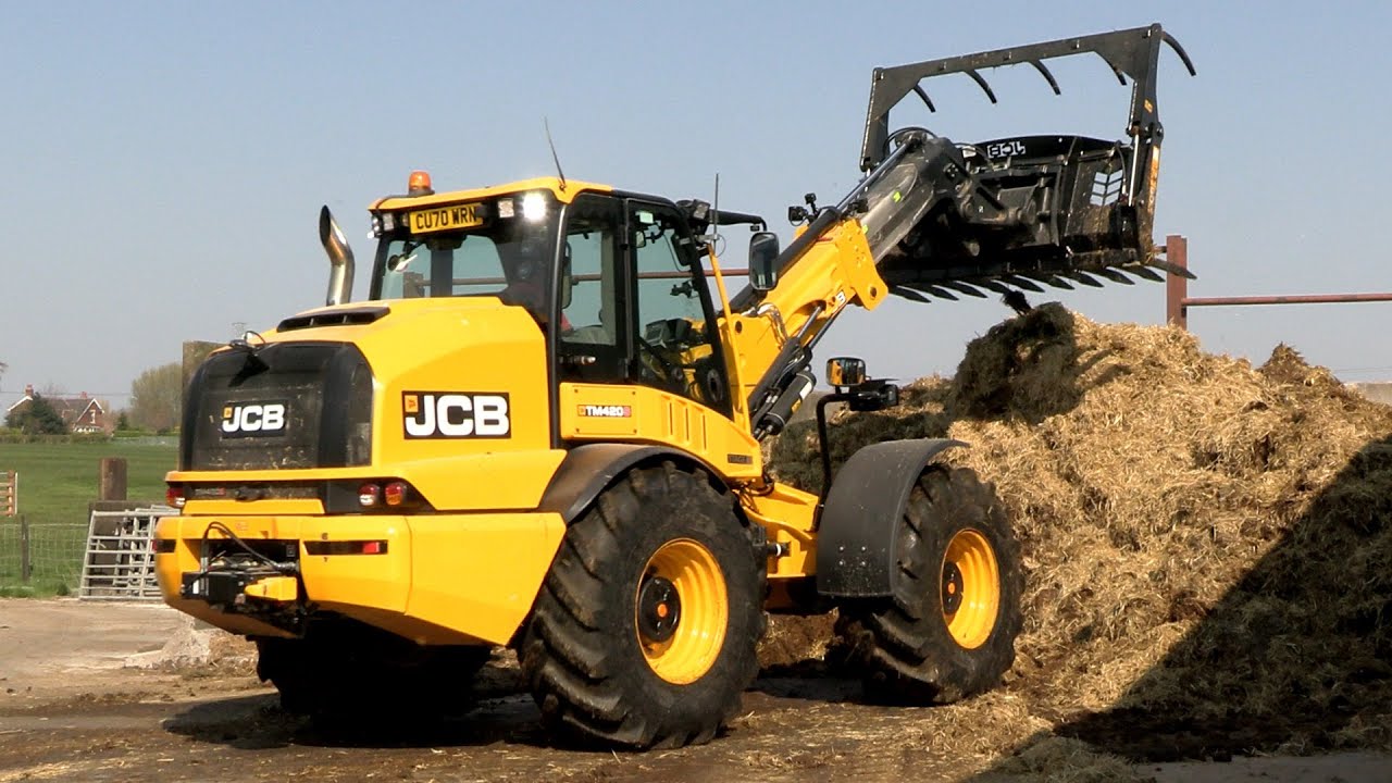 Телескопический погрузчик с поворотной стрелой JCB TM420S: ОБЗОР (двигатель и трансмиссия)