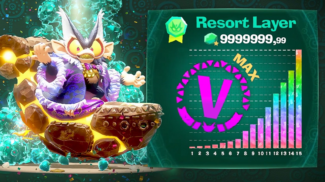 Donkey Kong Bananza DLC - Emerald Rush: Resort Layer (V-Rank / Difficulty 7)