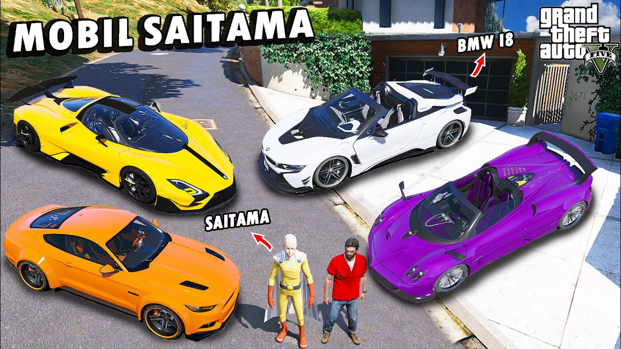 Aku Koleksi MOBIL MEWAH TERKEREN Sama SAITAMA di  GTA 5. .