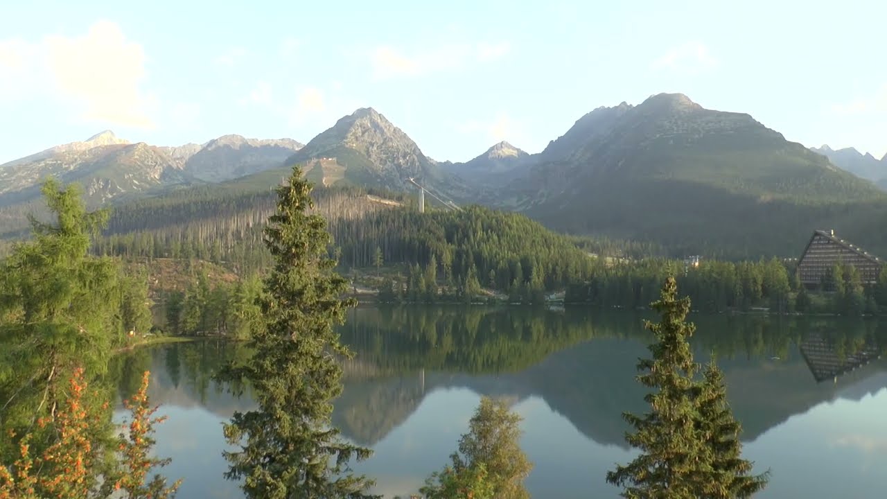 🧡 PORANNY WIDOK Z GRAND HOTELU  🧡 💜 &Scaron;TRBSK&Eacute; PLESO 🇸🇰 🧡 2 WRZEŚNIA 2015 💙 🇸🇰 TATRY