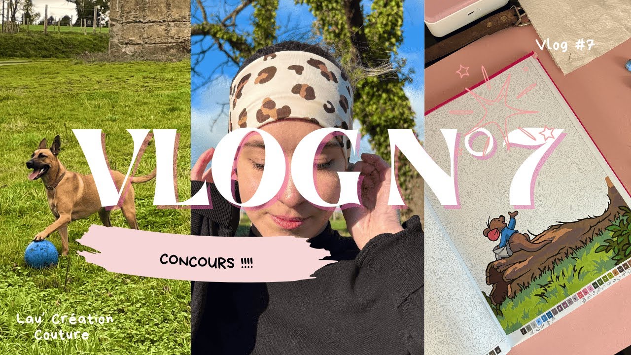 VLOG N°7 : Bandeaux de sport, cours, mais aussi... un CONCOURS !! Lau’ Création Couture 